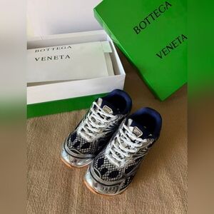 Bottega Veneta Navy Blue Orbit Sneakers
